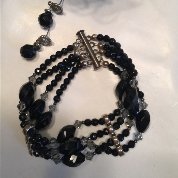 Multi Strand Bracelet and Earring - Picture 2 of 2